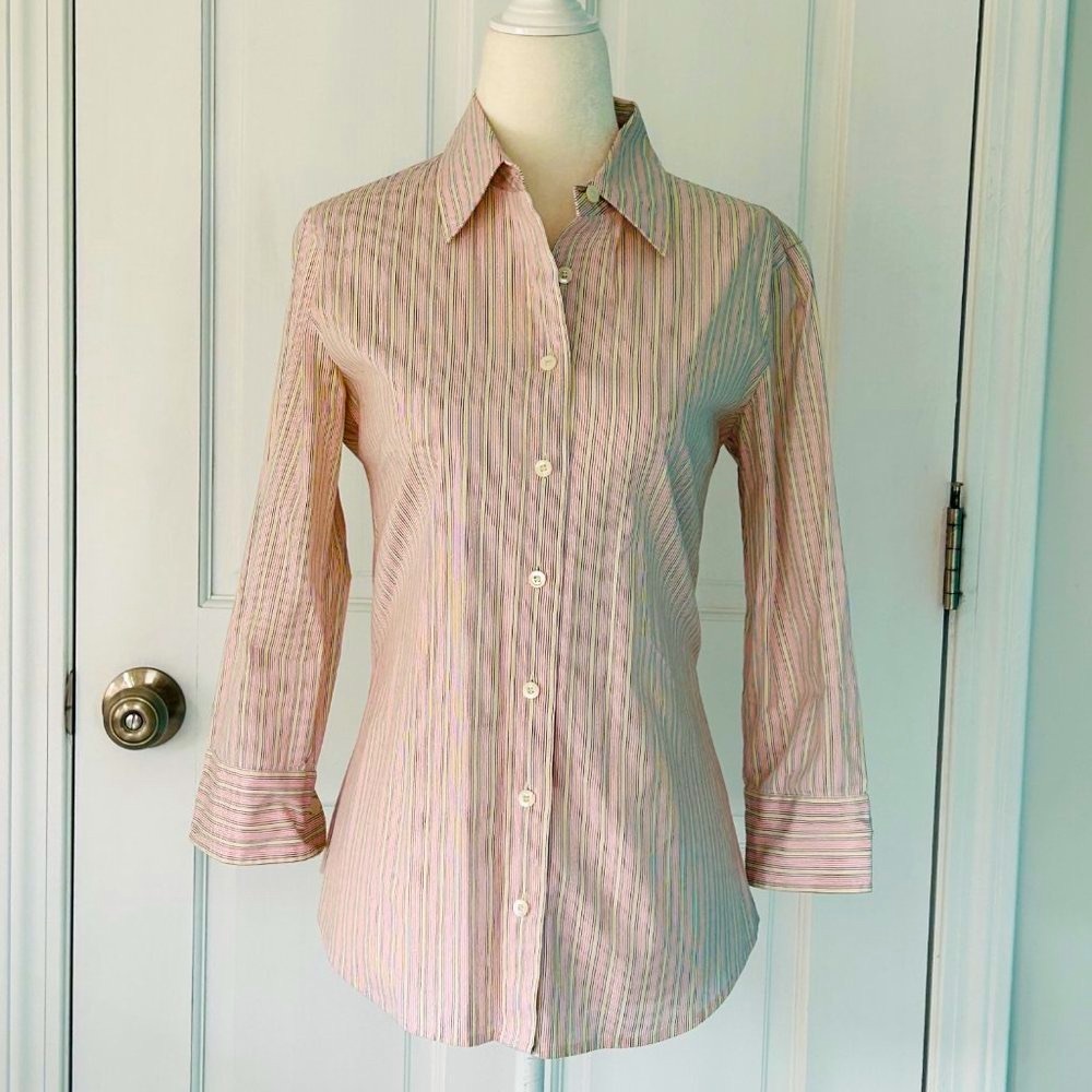 J. Crew Haberdashery Striped Button Down Shirt (size S) - Picture 4 of 8